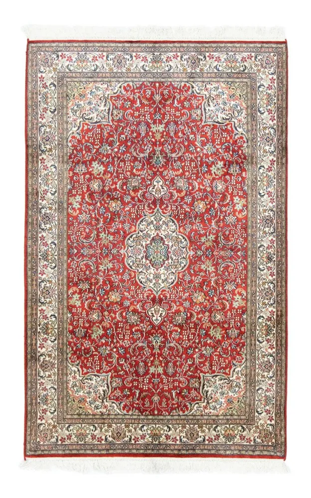 Silketeppe - Kashmir silke - 159 x 100 cm - rød