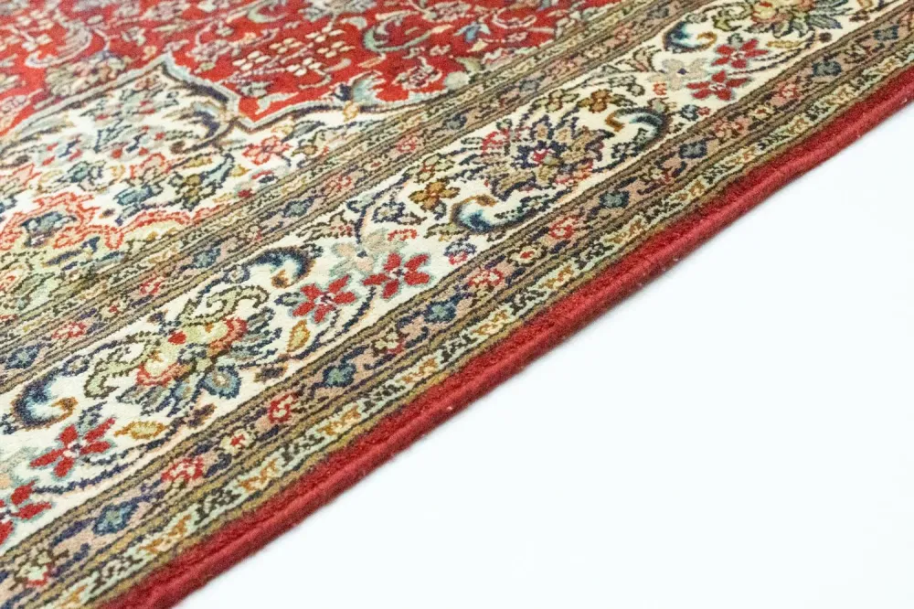 Silketeppe - Kashmir silke - 159 x 100 cm - rød