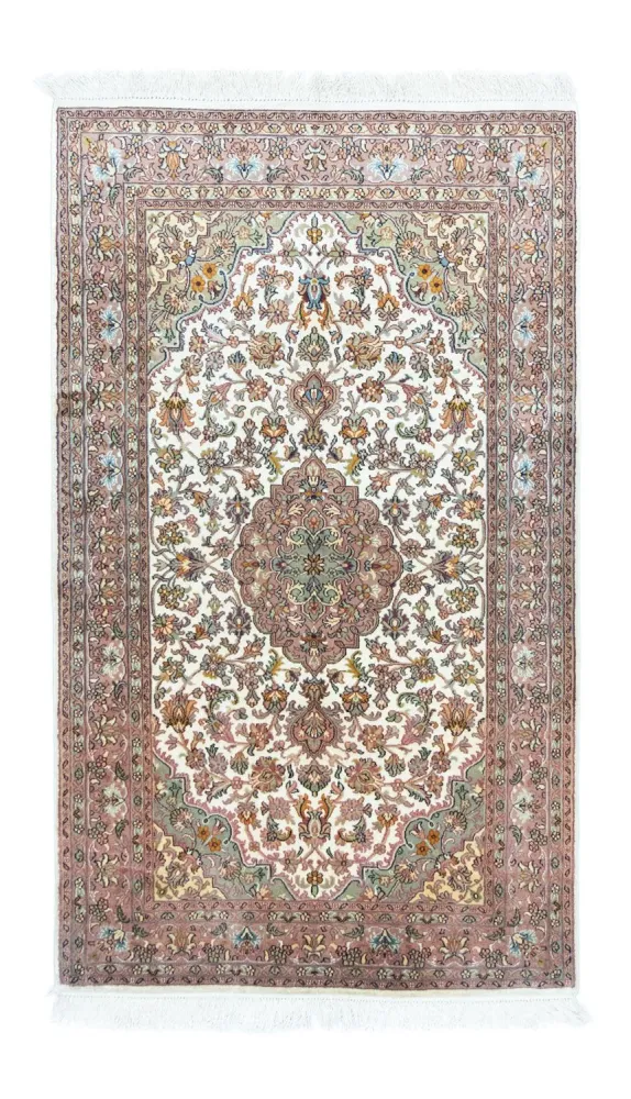 Silketeppe - Kashmir silke - 159 x 94 cm - beige