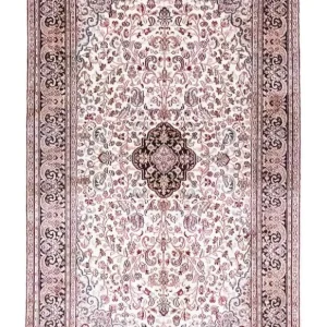 Silketeppe - Kashmir silke - 161 x 93 cm - blå