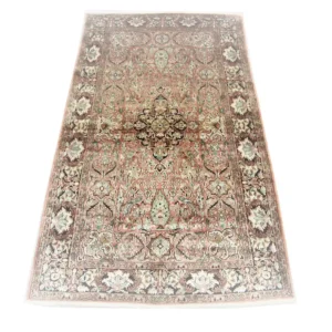 Silketeppe - Kashmir silke - 164 x 91 cm - brun