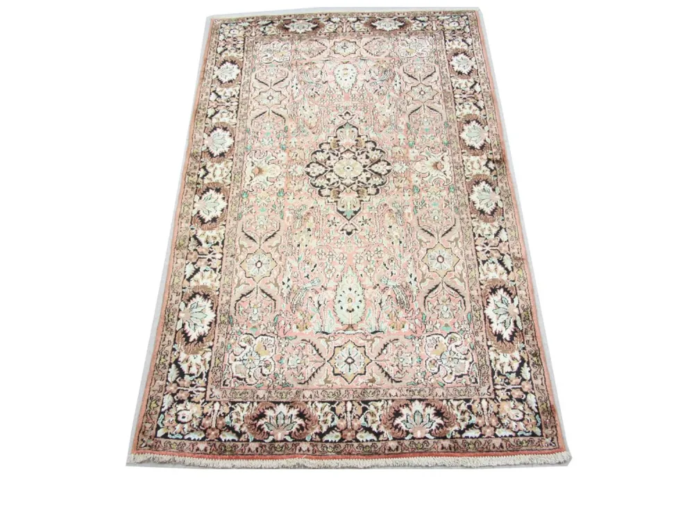 Silketeppe - Kashmir silke - 164 x 91 cm - brun
