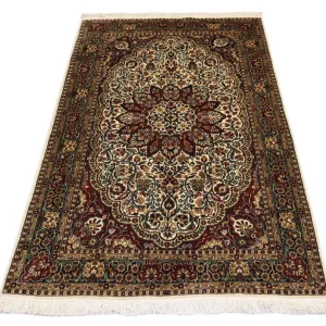 Silketeppe - Kashmir silke - 170 x 109 cm - rød