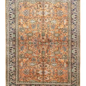 Silketeppe - Kashmir silke - 181 x 130 cm - rust