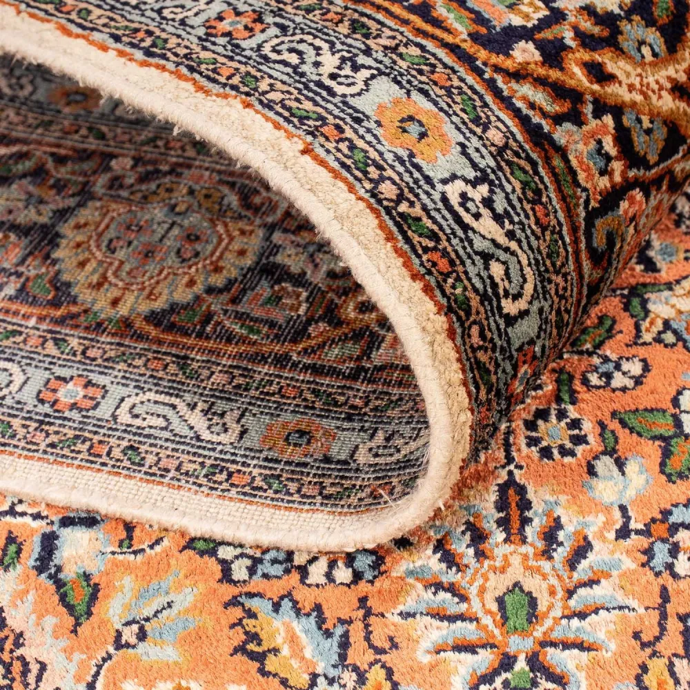 Silketeppe - Kashmir silke - 182 x 121 cm - lysebrun