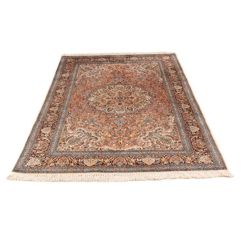 Silketeppe - Kashmir silke - 182 x 121 cm - lysebrun