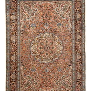 Silketeppe - Kashmir silke - 182 x 121 cm - lysebrun