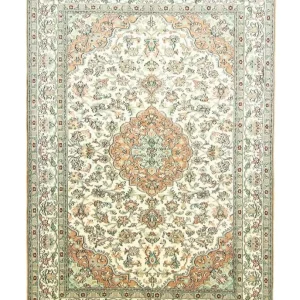Silketeppe - Kashmir silke - 183 x 129 cm - beige