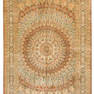 Silketeppe - Kashmir silke - 194 x 120 cm - flerfarget