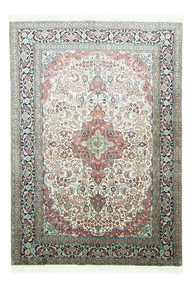 Silketeppe - Kashmir silke - 218 x 153 cm - beige