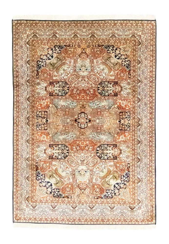 Silketeppe - Kashmir silke - 229 x 152 cm - beige