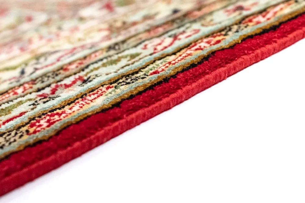 Silketeppe - Kashmir silke - 250 x 167 cm - rød