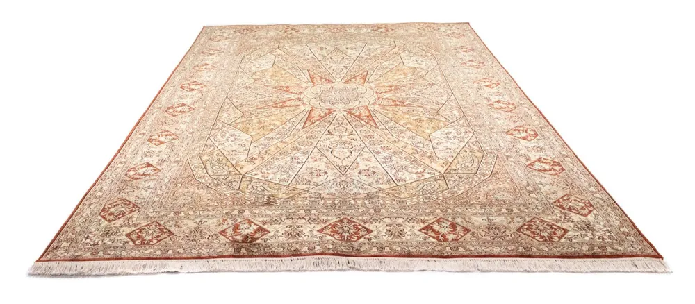 Silketeppe - Kashmir silke - 270 x 185 cm - brun