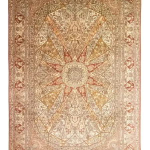 Silketeppe - Kashmir silke - 270 x 185 cm - brun