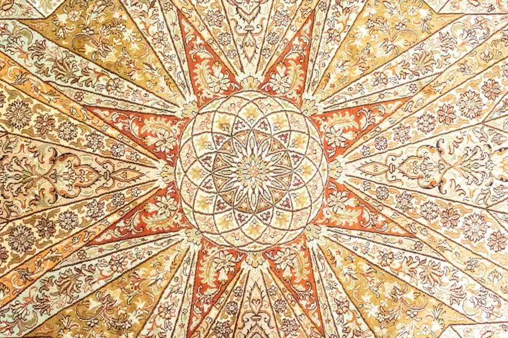 Silketeppe - Kashmir silke - 270 x 185 cm - brun