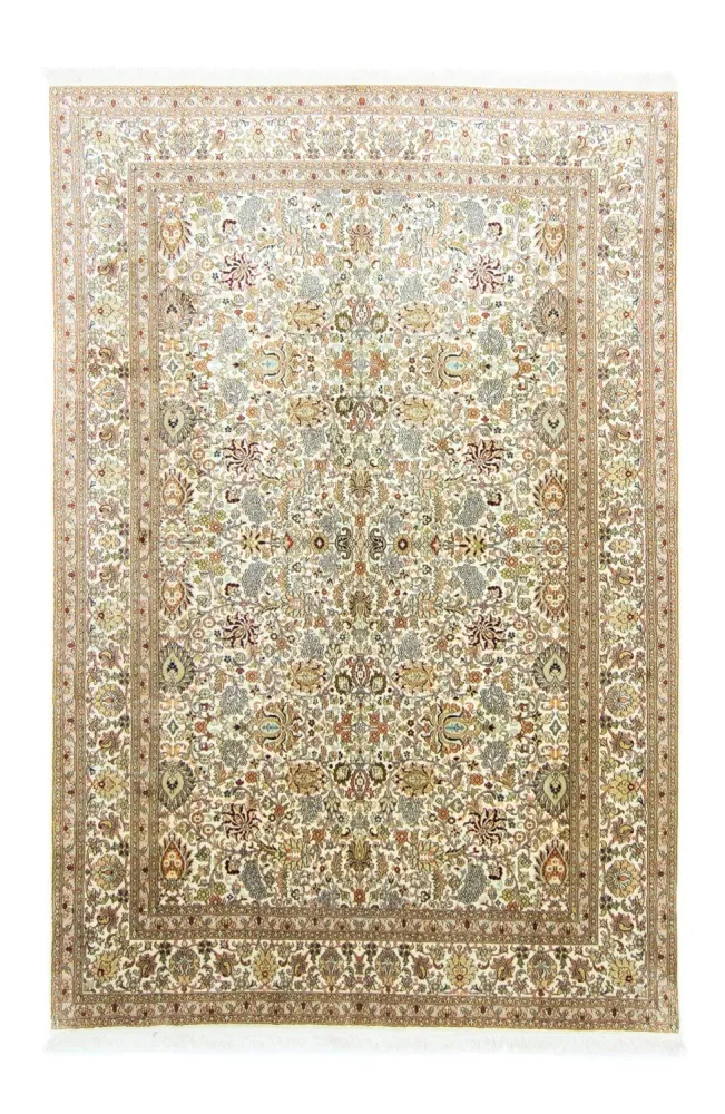 Silketeppe - Kashmir silke - 274 x 184 cm - beige