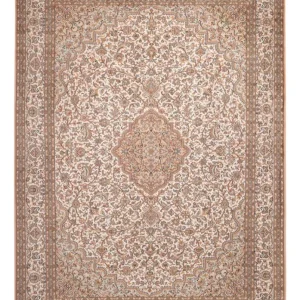 Silketeppe - Kashmir silke - 290 x 205 cm - sand