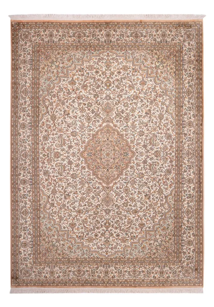Silketeppe - Kashmir silke - 290 x 205 cm - sand