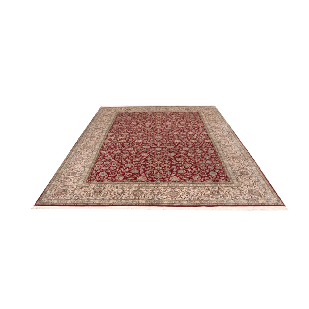 Silketeppe - Kashmir silke - 302 x 216 cm - rød