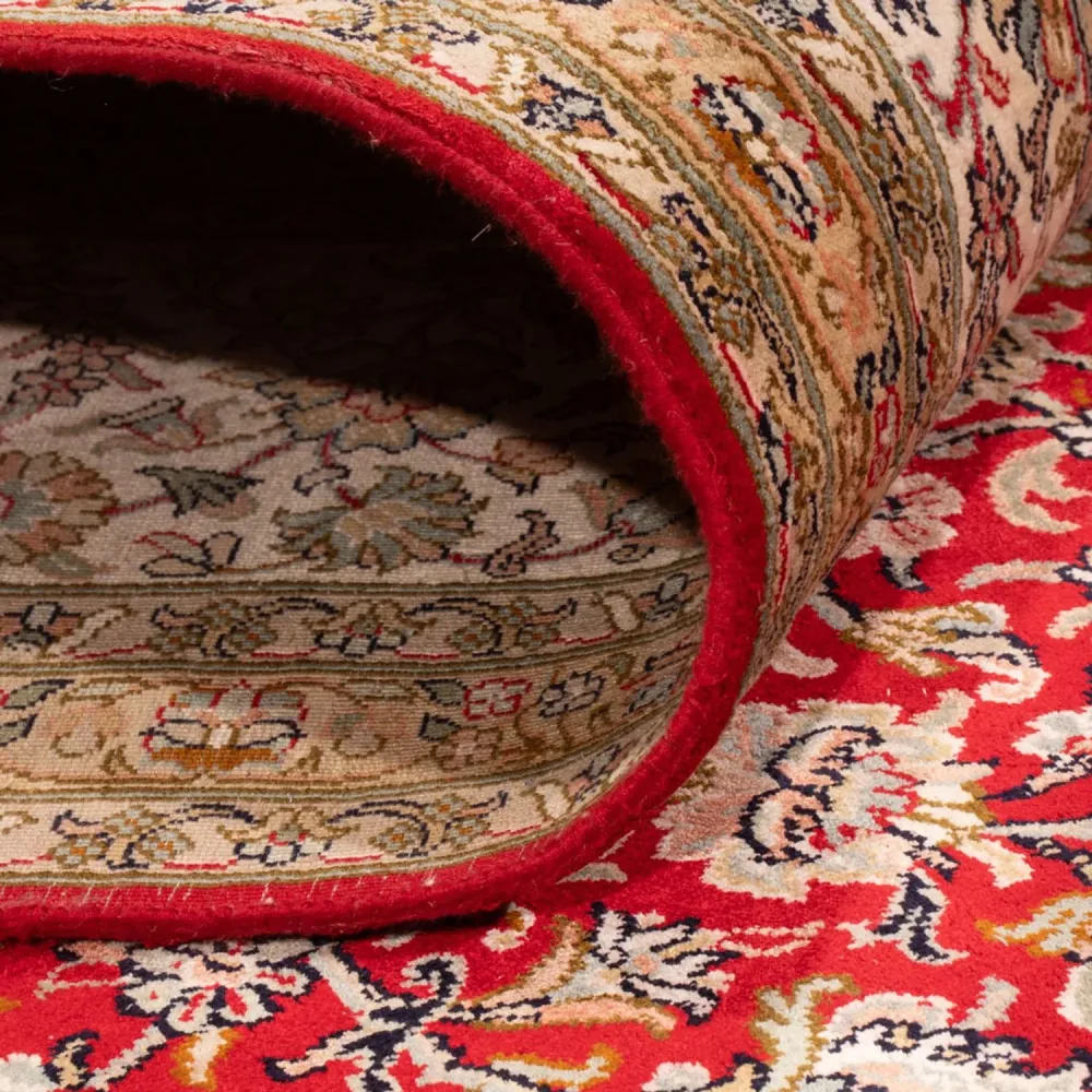 Silketeppe - Kashmir silke - 303 x 220 cm - rød