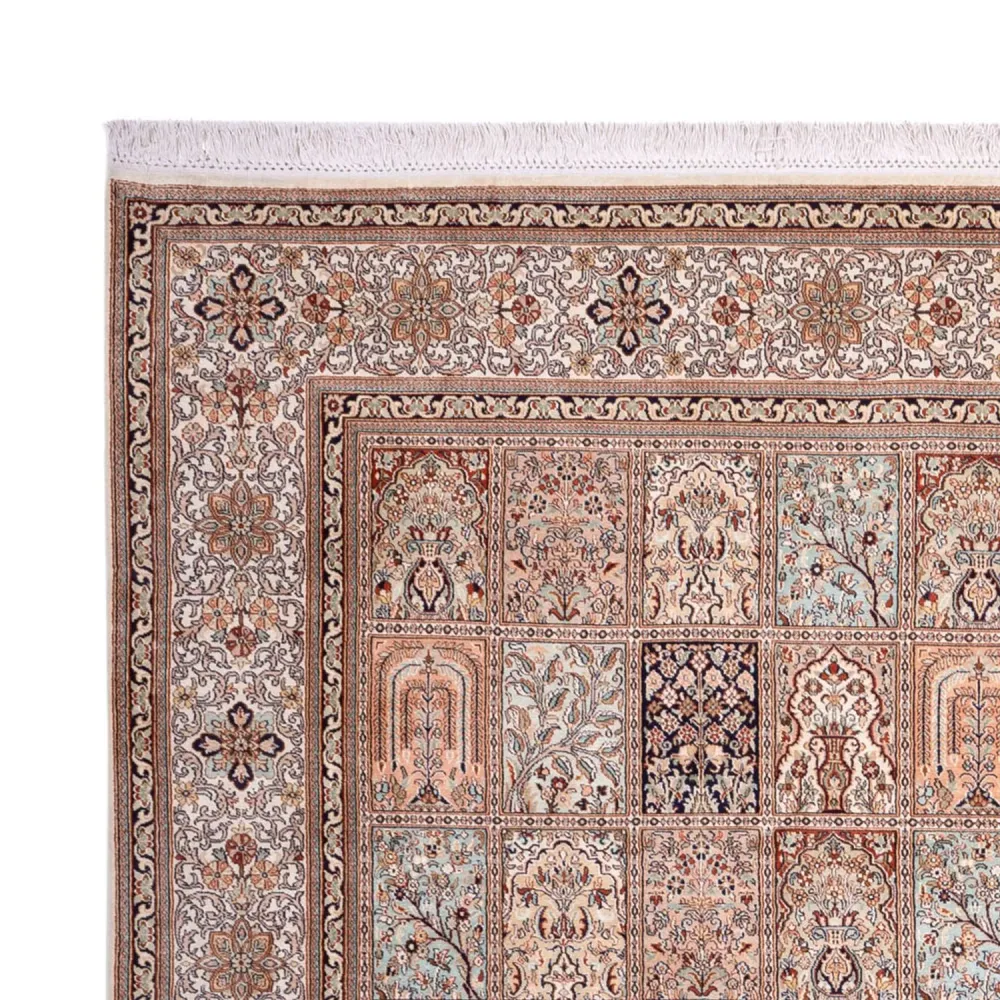 Silketeppe - Kashmir silke - 304 x 246 cm - sand