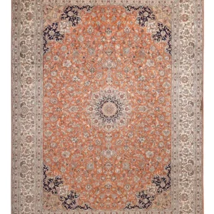 Silketeppe - Kashmir silke - 306 x 220 cm - terrakotta