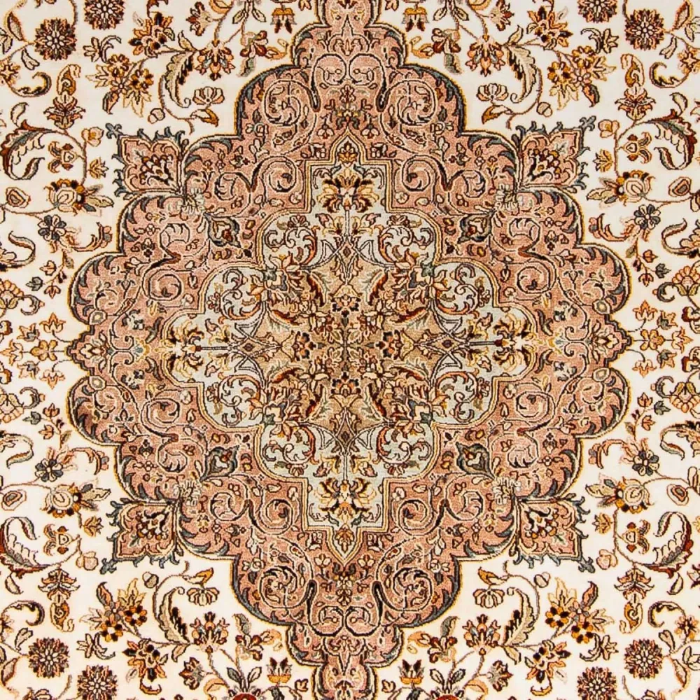 Silketeppe - Kashmir silke - 307 x 243 cm - beige