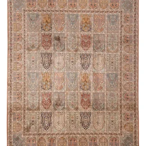 Silketeppe - Kashmir silke - 307 x 250 cm - flerfarget