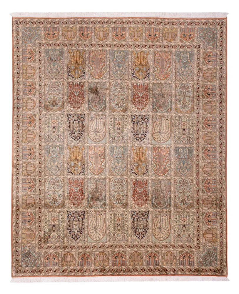 Silketeppe - Kashmir silke - 307 x 250 cm - flerfarget