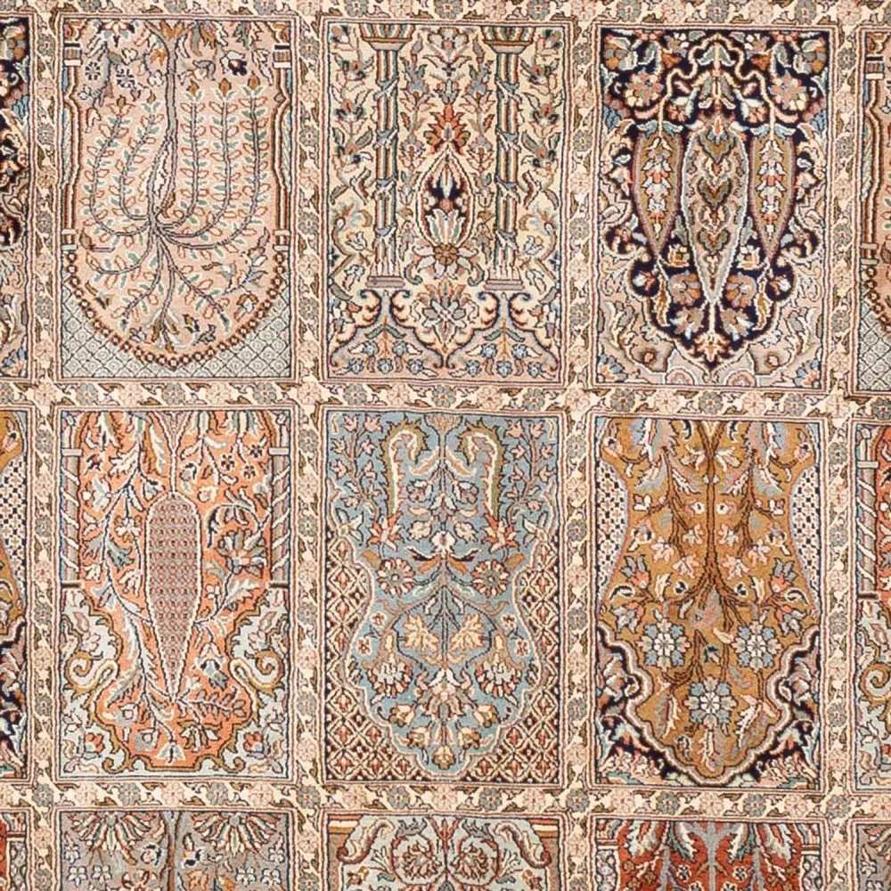 Silketeppe - Kashmir silke - 307 x 250 cm - flerfarget