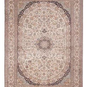 Silketeppe - Kashmir silke - 309 x 213 cm - sand