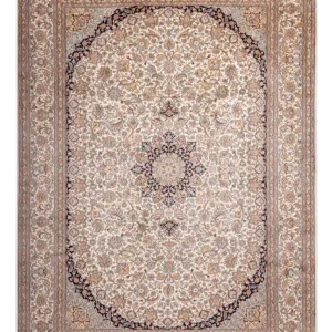 Silketeppe - Kashmir silke - 309 x 217 cm - sand