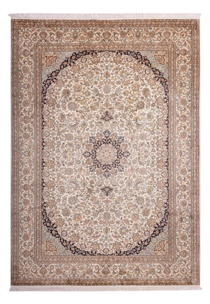 Silketeppe - Kashmir silke - 309 x 217 cm - sand