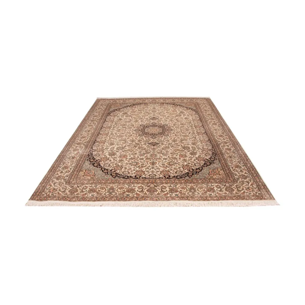 Silketeppe - Kashmir silke - 309 x 217 cm - sand