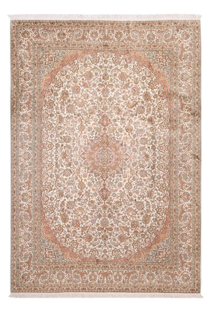 Silketeppe - Kashmir silke - 314 x 219 cm - beige