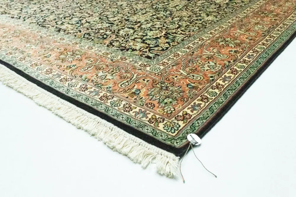 Silketeppe - Kashmir silke - 315 x 214 cm - blå