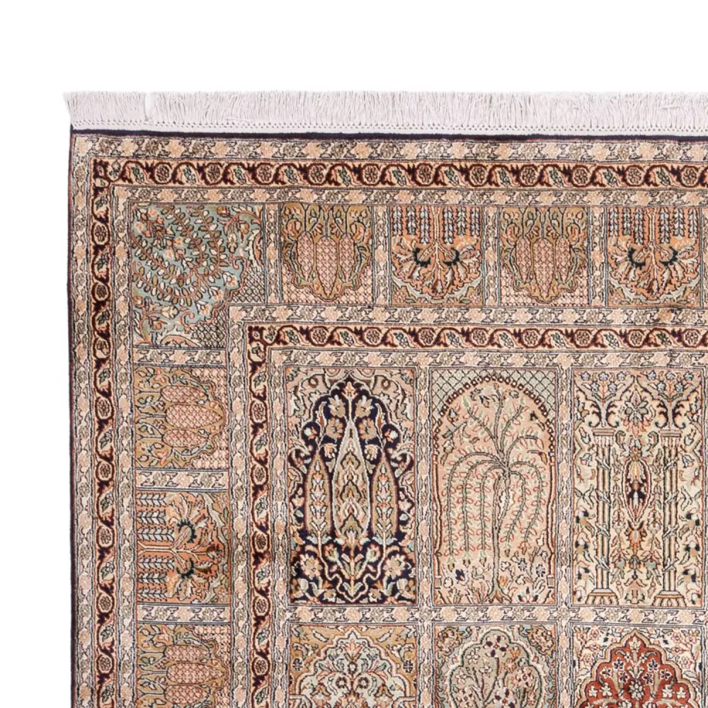 Silketeppe - Kashmir silke - 315 x 214 cm - lys beige