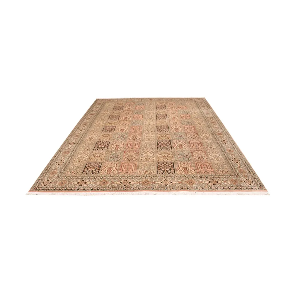 Silketeppe - Kashmir silke - 316 x 220 cm - mørk beige