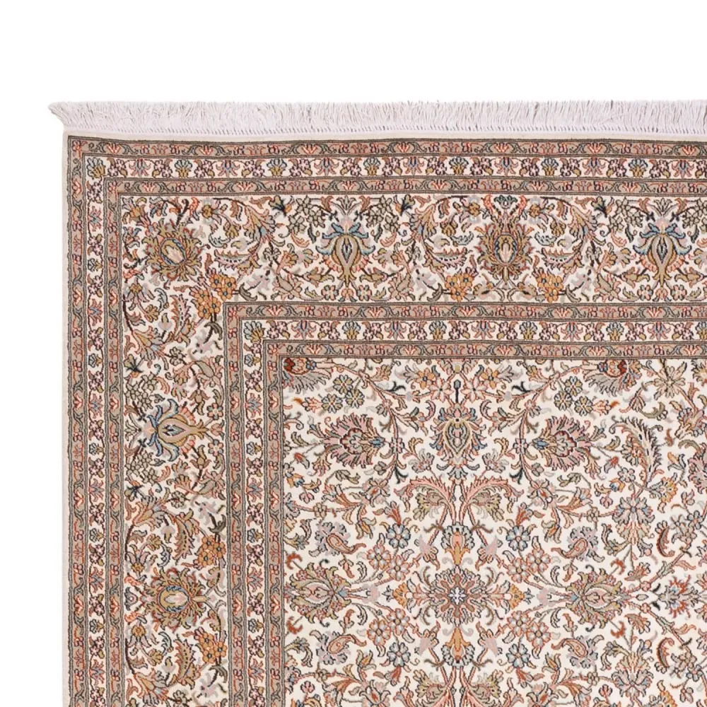 Silketeppe - Kashmir silke - 318 x 216 cm - mørk beige