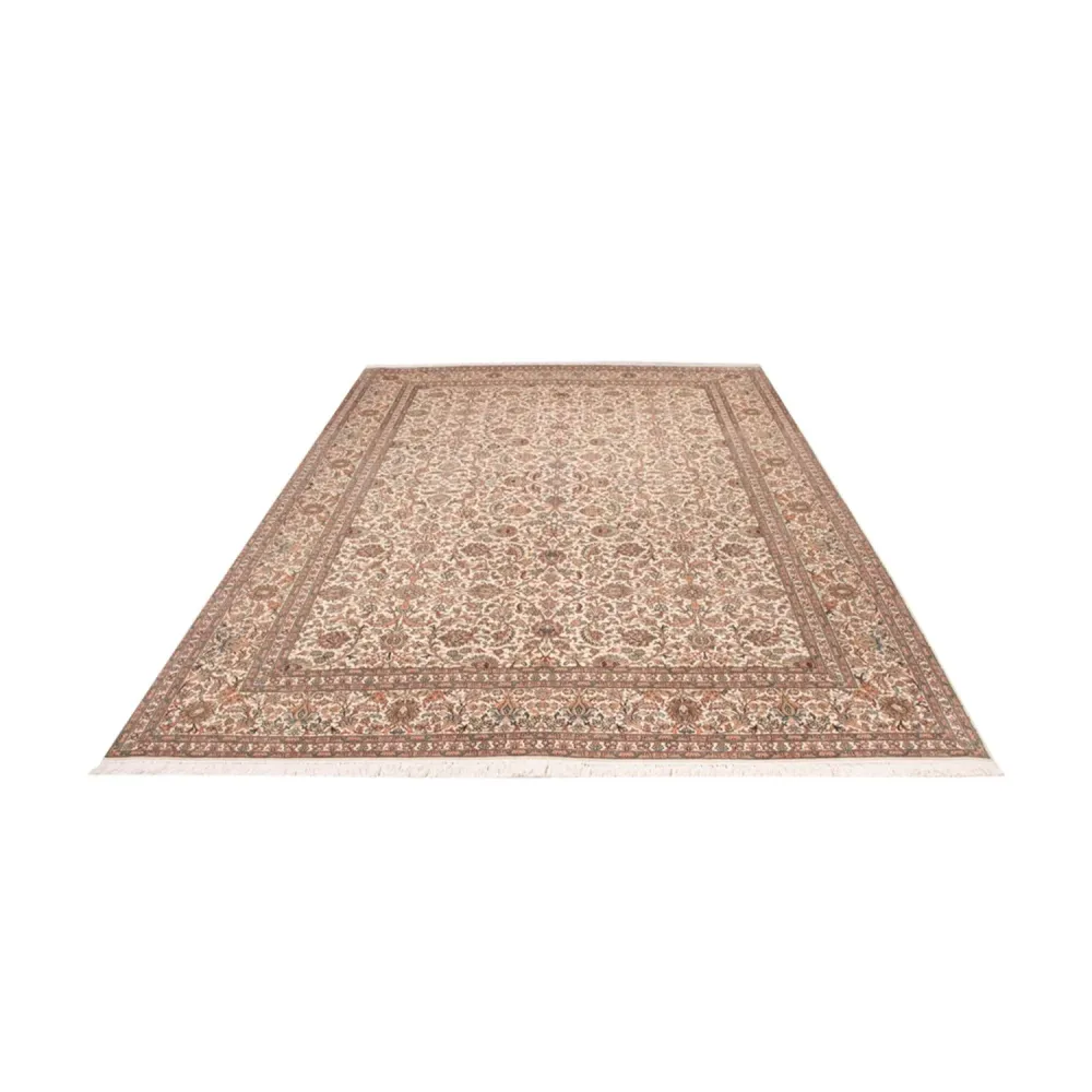 Silketeppe - Kashmir silke - 318 x 216 cm - mørk beige