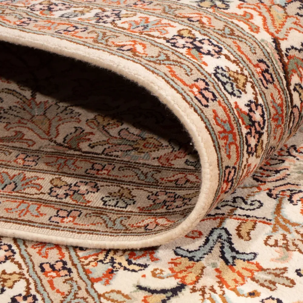 Silketeppe - Kashmir silke - 318 x 216 cm - mørk beige