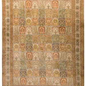 Silketeppe - Kashmir silke - 328 x 240 cm - flerfarget