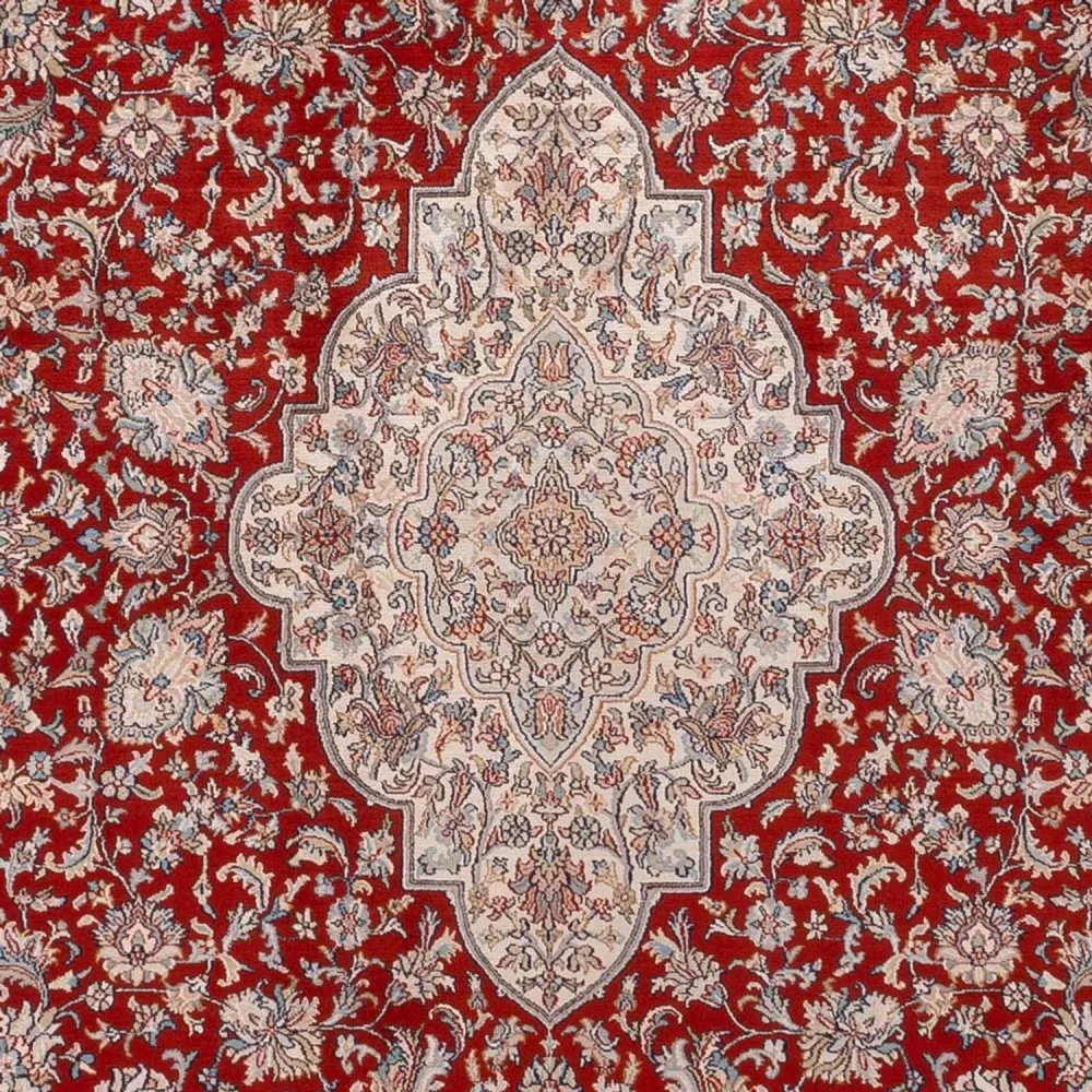 Silketeppe - Kashmir silke - 332 x 245 cm - rød