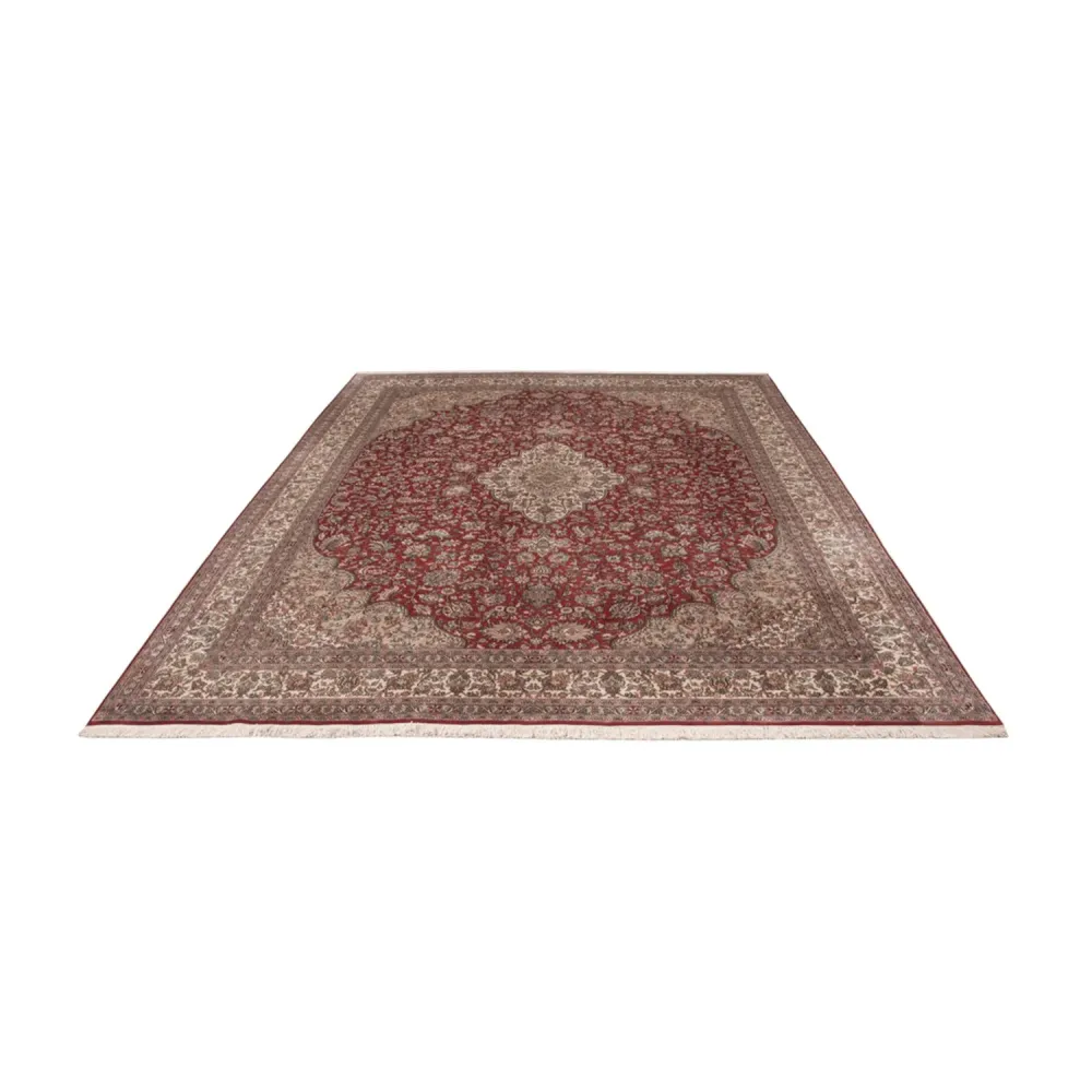 Silketeppe - Kashmir silke - 332 x 245 cm - rød