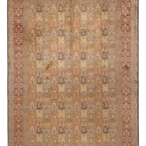 Silketeppe - Kashmir silke - 339 x 246 cm - mørk beige