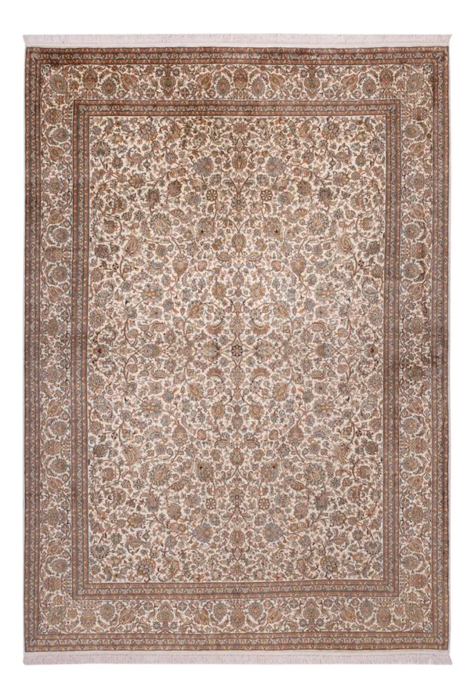 Silketeppe - Kashmir silke - 349 x 247 cm - beige