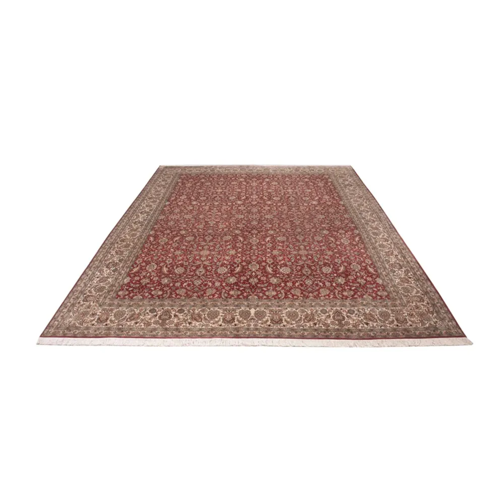 Silketeppe - Kashmir silke - 369 x 279 cm - rød