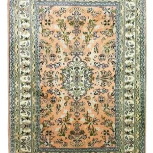 Silketeppe - Kashmir silke - 93 x 64 cm - laks