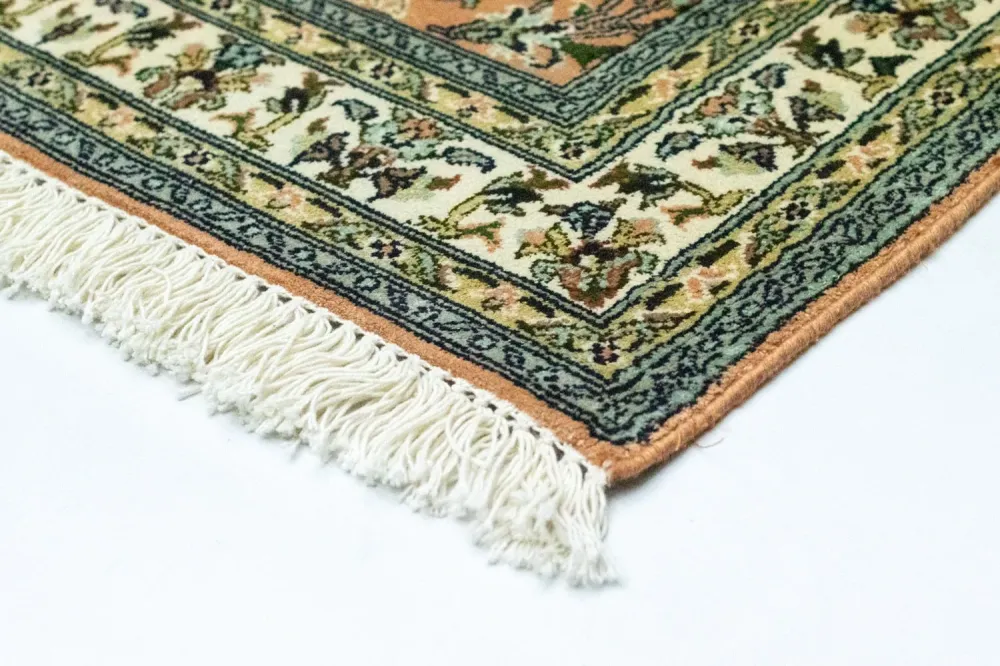 Silketeppe - Kashmir silke - 93 x 64 cm - laks