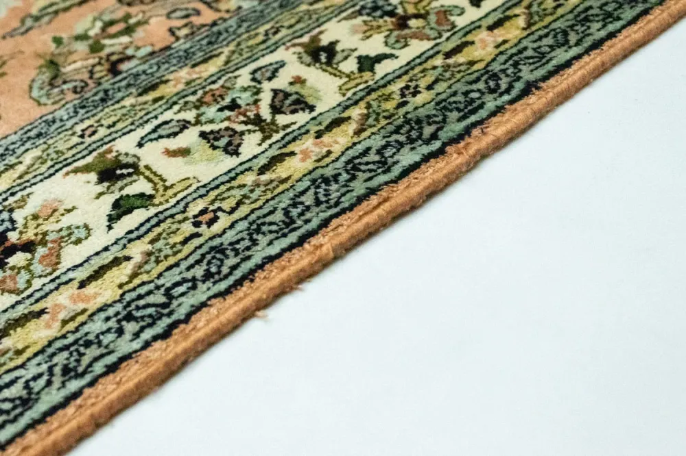 Silketeppe - Kashmir silke - 93 x 64 cm - laks